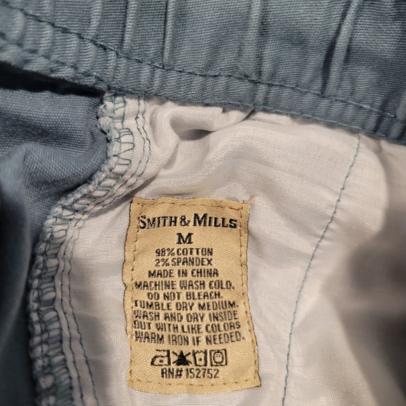 Smith And Mills Dusty Blue Stretch Joggers Reinforced Knee Mens Size M - Picture 6 of 6